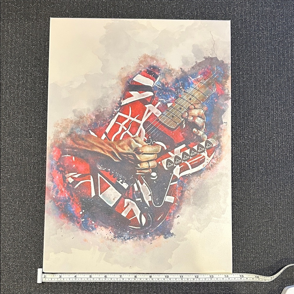 DISPLATE Metal Eddie Van Halen Abstract Guitar Art Print